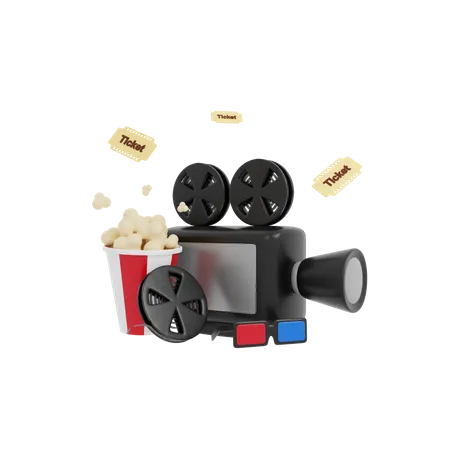 3D Movie Reel  3D Illustration