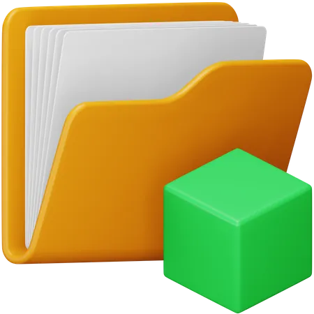 3D Object Folder  3D Icon