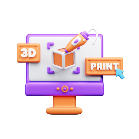 3D print  3D Icon