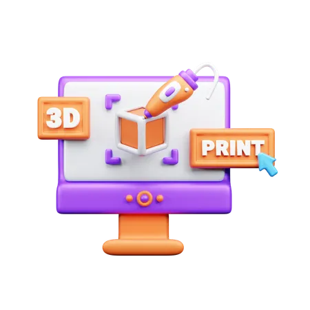 3D print  3D Icon