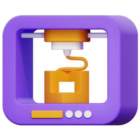 3D Printer  3D Icon