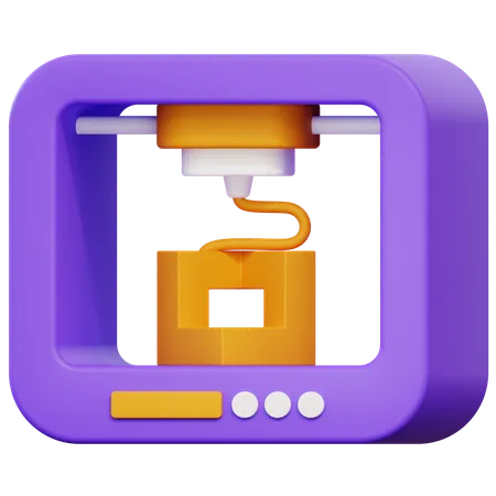 3D Printer  3D Icon