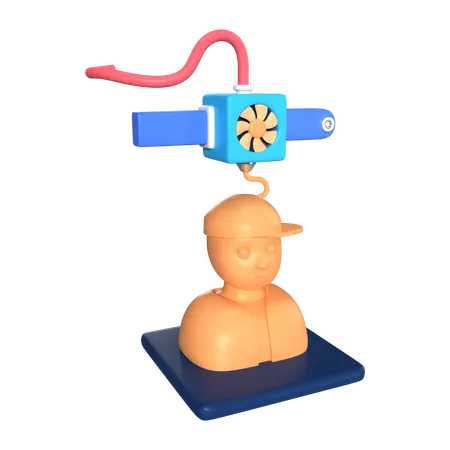 This Is 3 D Scanner 3 D Render Illustration Icon It Comes As A High Resolution PNG File Isolated On A Transparent Background The Available 3 D Model File Formats Include BLEND OBJ FBX And GLTF 3D Icon