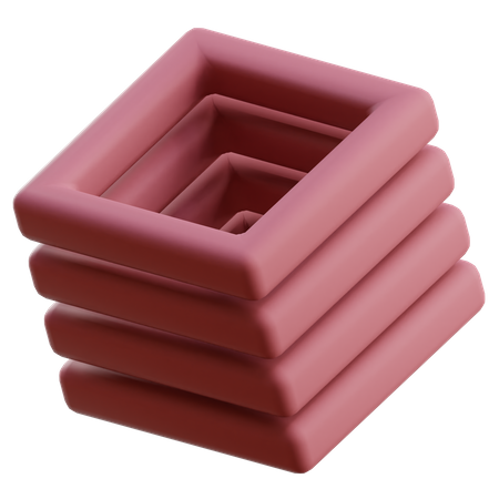 3d square  3D Icon