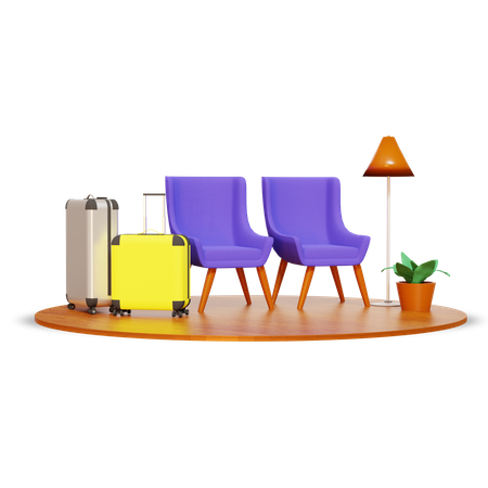 3d summer vacation icon  3D Illustration