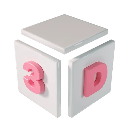 3 D Symbol Logo Und 3 D Symbol Konzept Wurfel Mit 3 D Buchstaben 3D Illustration