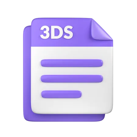 3 D 3 DS File Icon 3D Icon