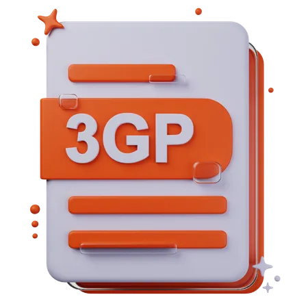 Archivo 3gp  3D Icon