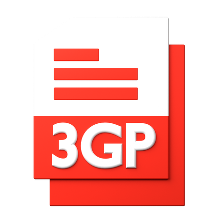 3GP File  3D Icon