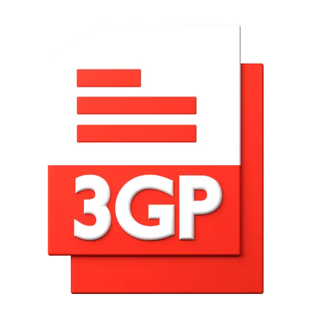 3GP File  3D Icon