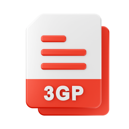 3GP File  3D Icon