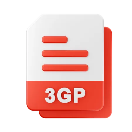 3GP File  3D Icon