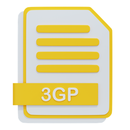 3GP File  3D Icon