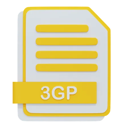 3GP File  3D Icon