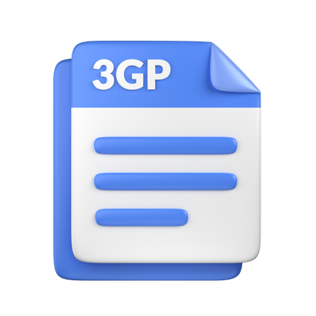 3GP File  3D Icon
