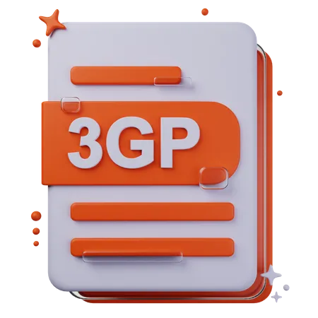 3GP File  3D Icon
