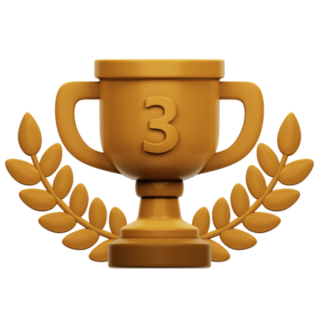 3rd Bronze Trophy  3D Icon