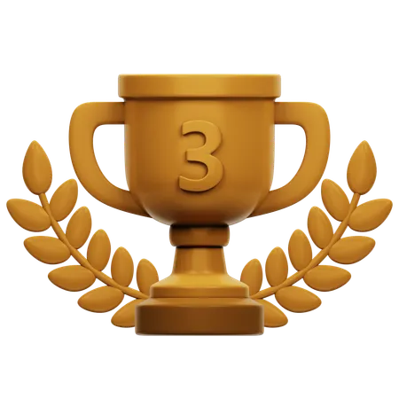 3rd Bronze Trophy  3D Icon