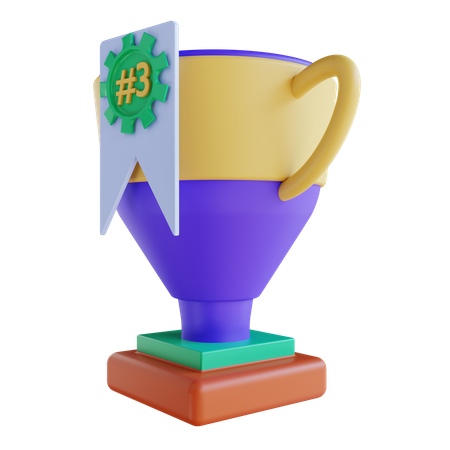 3rd Position Award  3D Icon