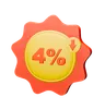 Badge de réduction de 4 %