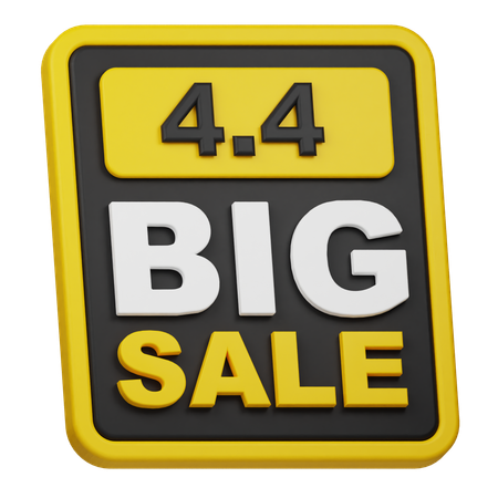 4 4 Big Sale  3D Icon