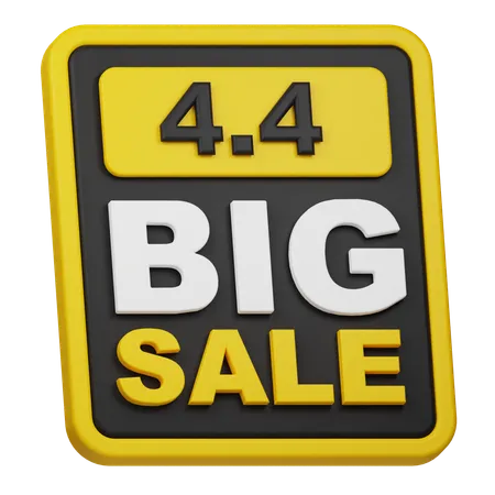 4 4 Big Sale  3D Icon