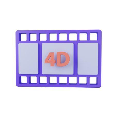 4 D Video  3D Icon