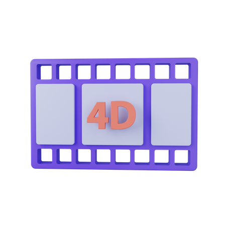 4 D Video  3D Icon