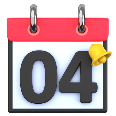 4 Date  3D Icon