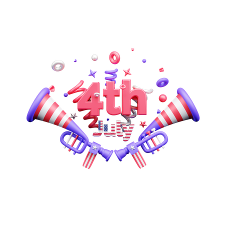 4 de julho  3D Icon