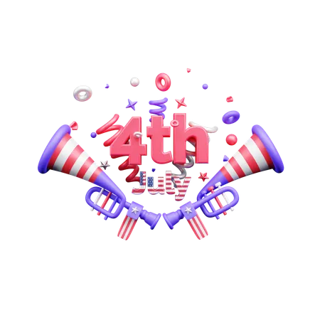 4 de julho  3D Icon