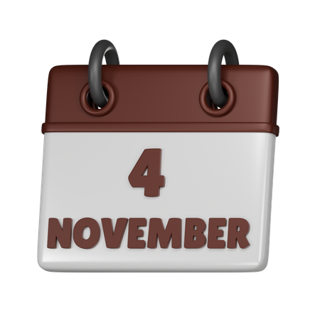 4 de novembro  3D Icon