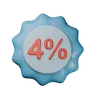 4% Discount Badge