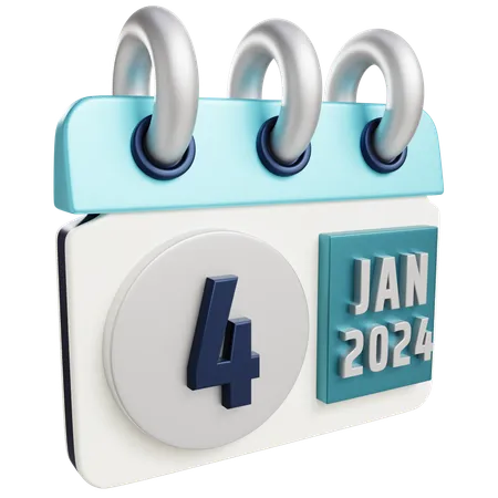 4 de enero de 2024  3D Icon