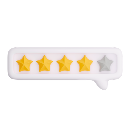 Note 4 étoiles  3D Icon