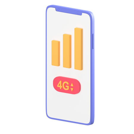 4 G Mobile Network  3D Icon