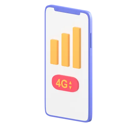 4 G Mobile Network  3D Icon