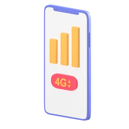 4 G Mobile Network 3D Icon