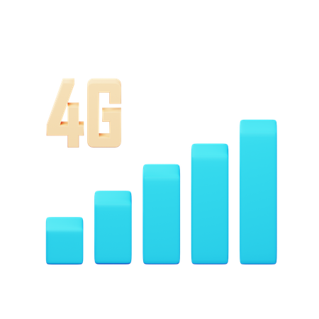 4 G Network  3D Icon