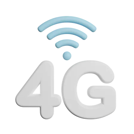 4 G Network Signal  3D Icon