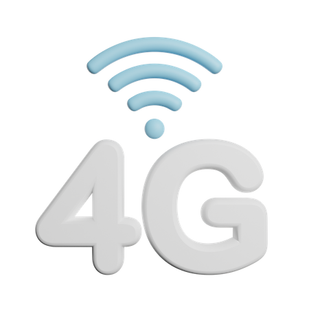 4 G Network Signal  3D Icon