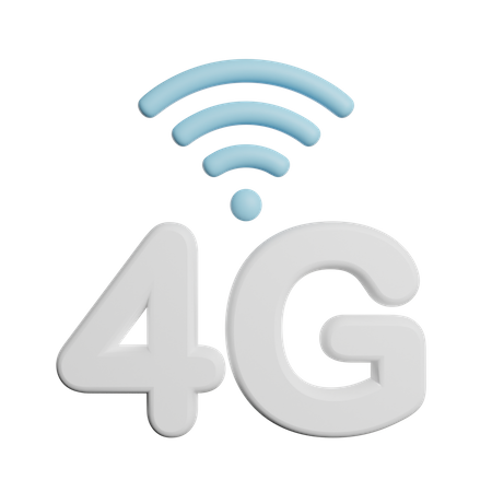 4 G Network Signal  3D Icon