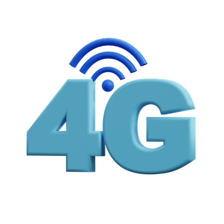 4G 신호  3D Icon