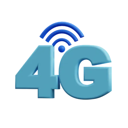 4 G Signal  3D Icon