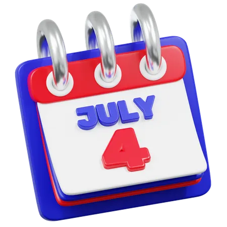 4 July  3D Icon