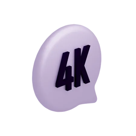 4 K Message  3D Icon
