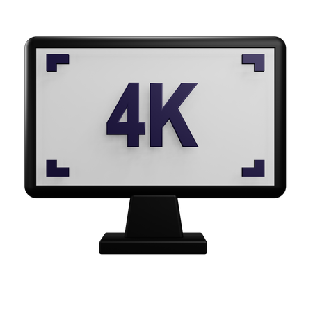 4 K monitor  3D Icon