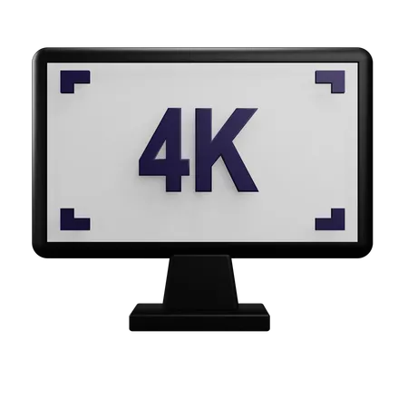 4 K monitor  3D Icon