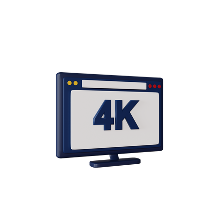 4 K Movie  3D Icon
