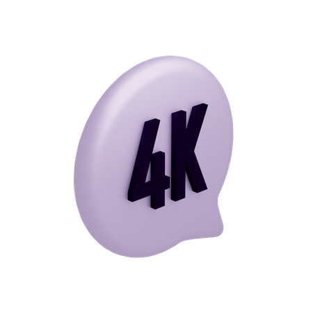 4 K Nachricht  3D Icon